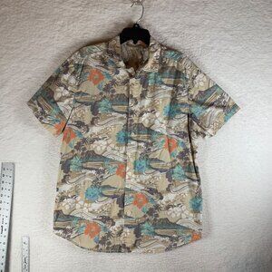 Paradise Collection Mens Short Sleeve Button Up Casual Hawaiian Shirt Large 9288